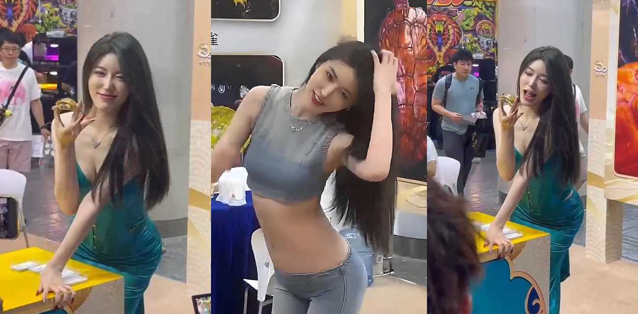 上海龟展现场 性感模特现场展示乌龟 别说还真是丰满性感呢 好想包养一只小龟龟哦